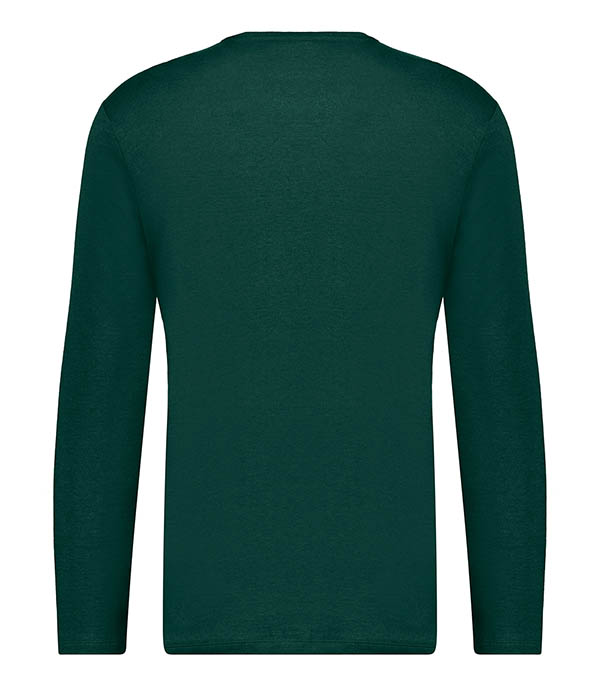 Long-sleeved men's T-shirt in Forest cotton Majestic Filatures