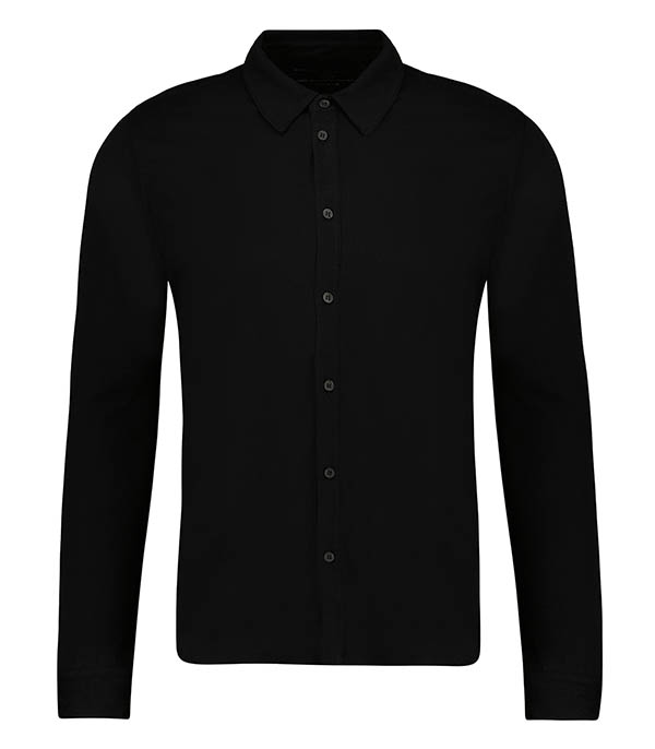 Chemise homme Manches Longues Noir Majestic Filatures