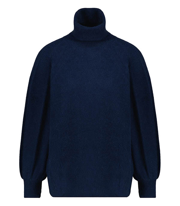 Balloon Neck Sweater Navy Majestic Filatures