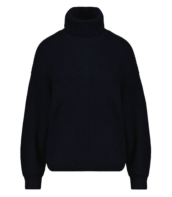 Navy turtleneck sweater Majestic Filatures