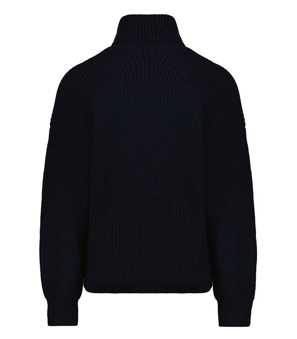 Navy turtleneck sweater Majestic Filatures