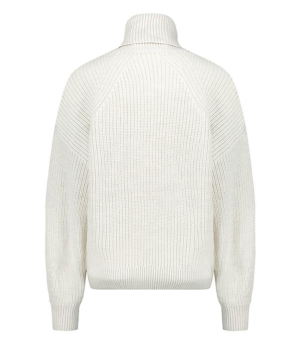 Milk Roll Neck Sweater Majestic Filatures