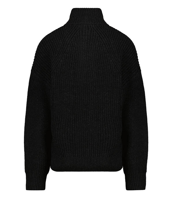 Trucker Neck Sweater Black Majestic Filatures