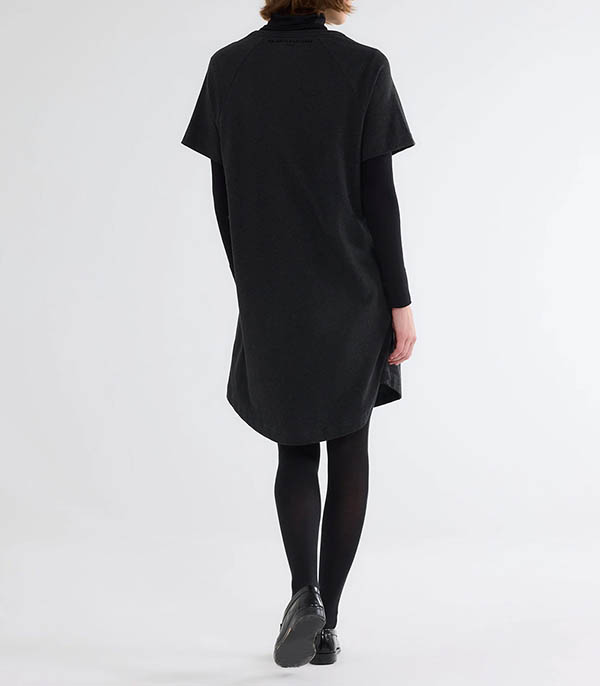 Dress Tee-shirt Round neck Black mottled Majestic Filatures