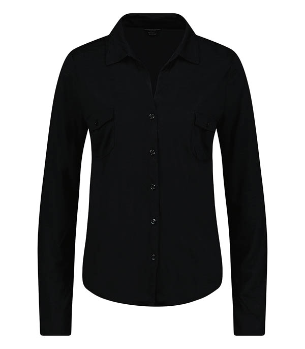 Black long-sleeved shirt Majestic Filatures