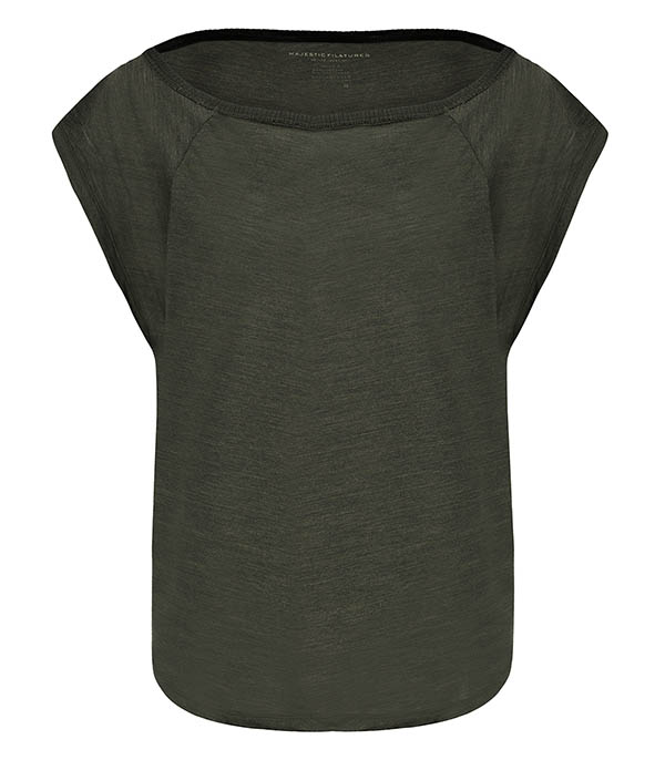 Forest boat-neck tee-shirt Majestic Filatures