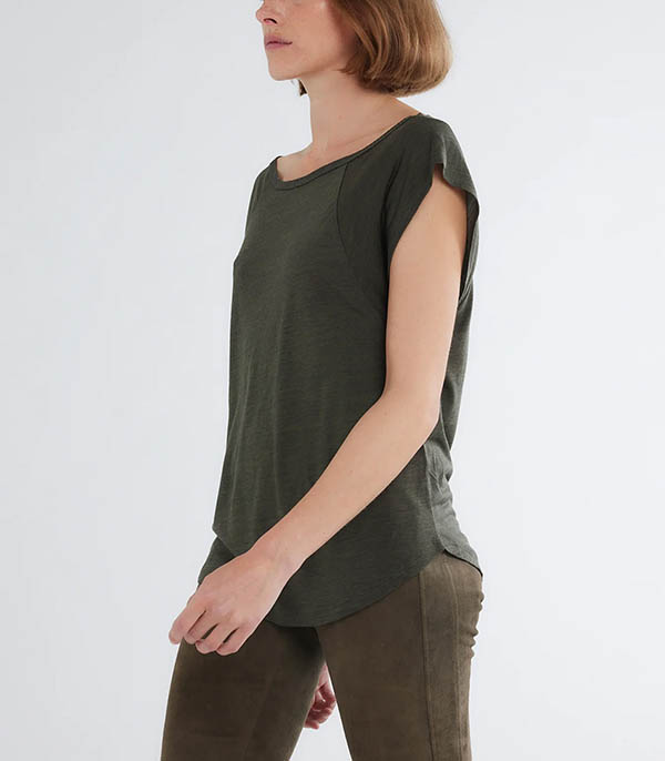 Forest boat-neck tee-shirt Majestic Filatures