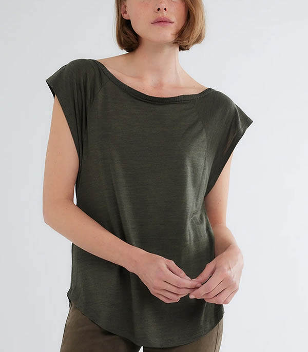 Forest boat-neck tee-shirt Majestic Filatures