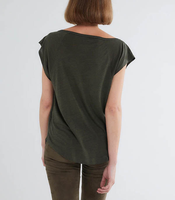 Forest boat-neck tee-shirt Majestic Filatures