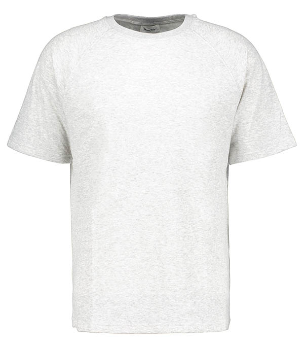 Men's Ruzy Round Neck T-Shirt Mottled Light Grey American Vintage