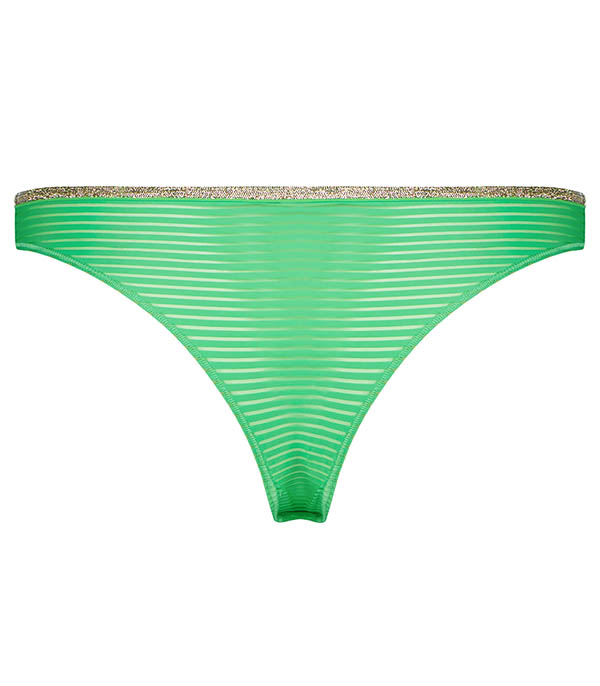 Georgia Green Stripes Brazilian panties La Nouvelle