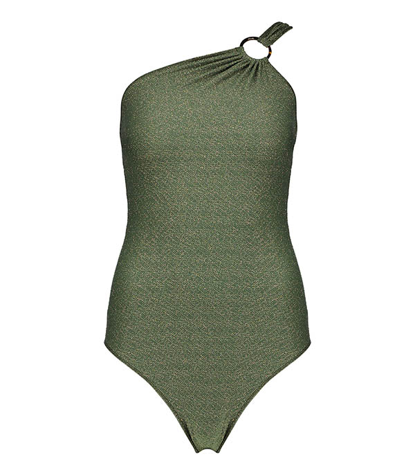 Lauria Kaki Shiny one-piece swimsuit La Nouvelle