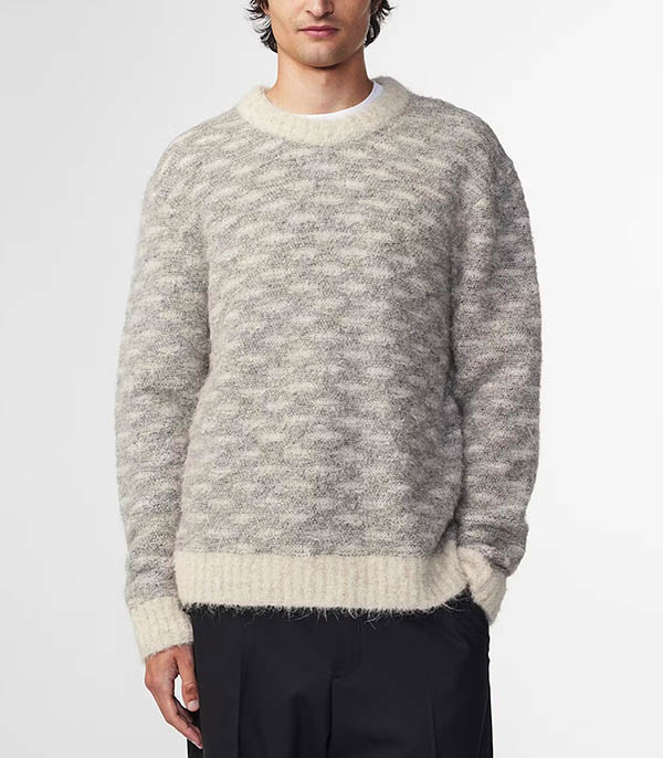 Men's Zackarias Grey Mixed Sweater NN07