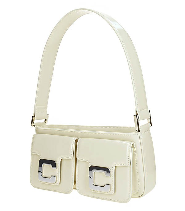 Mimi bag ivory glacé leather Carel Paris