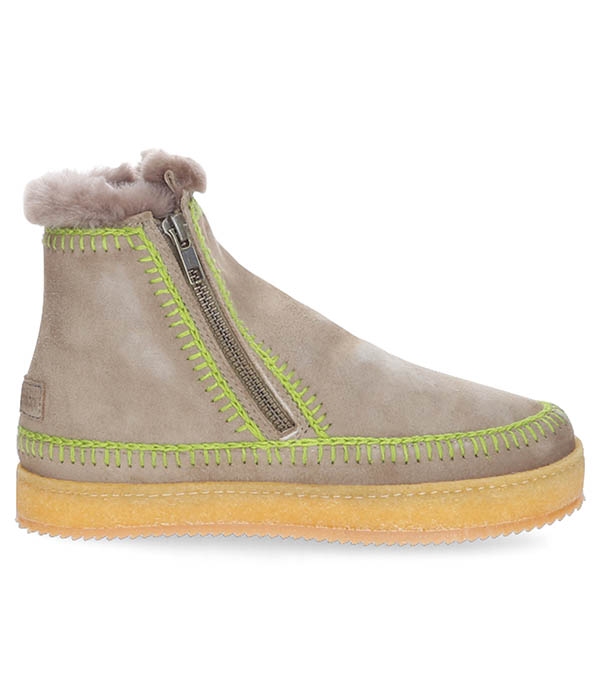 Boots Setsu Crochet Otter Suede Lime laidback london