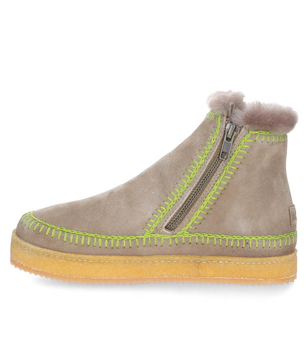 Boots Setsu Crochet Otter Suede Lime laidback london