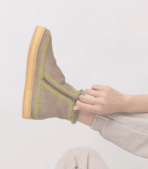 Boots Setsu Crochet Otter Suede Lime laidback london