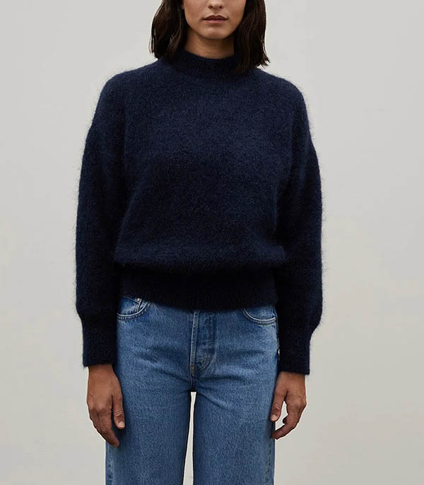 Mohair Jane Navy Blue Surprise Paris sweater