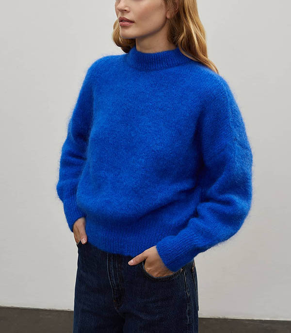 Mohair Jane Electric Blue Surprise Paris sweater