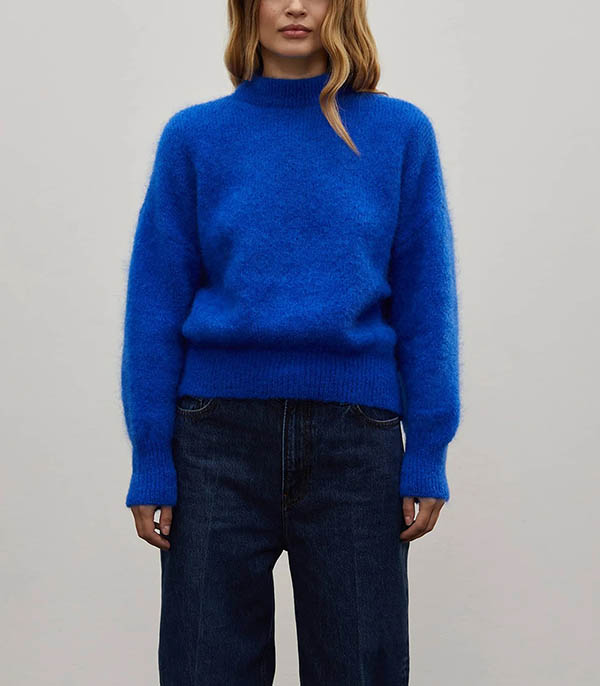 Mohair Jane Electric Blue Surprise Paris sweater