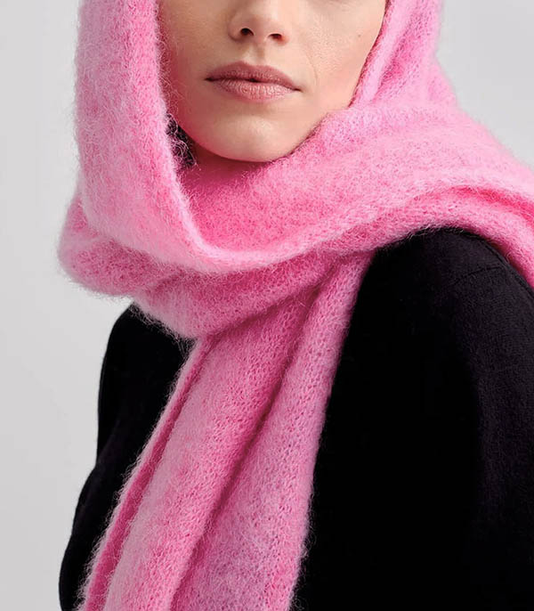 Mohair scarf Pink Surprise Paris