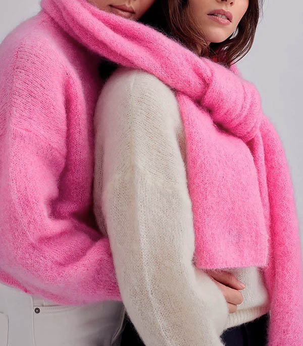 Mohair scarf Pink Surprise Paris