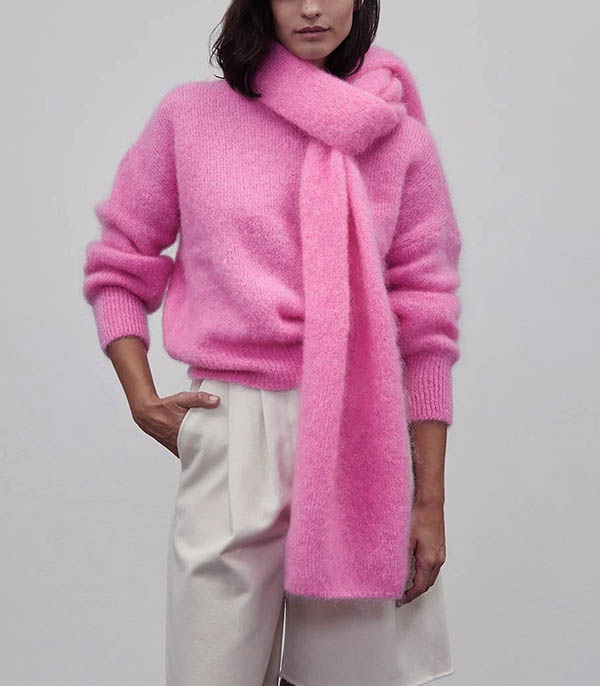 Mohair scarf Pink Surprise Paris