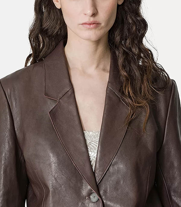 Blazer en cuir Cacao Forte Forte