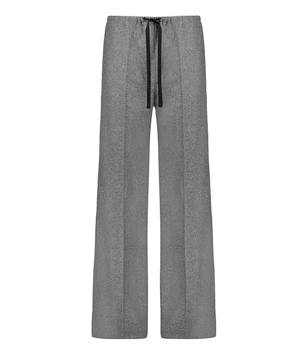 Pantalon en laine Cloth Drawstring Elasticared Grey Forte Forte