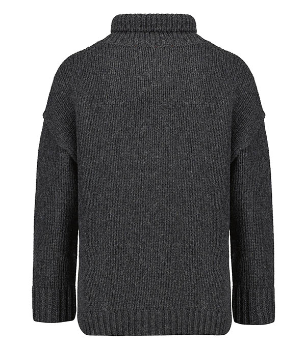 Pull Soft Wool Turtleneck Anthracite Forte Forte