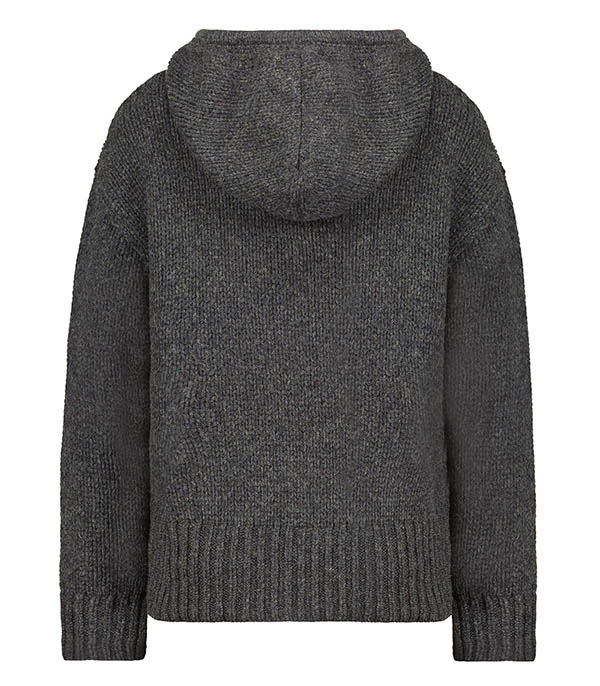 Hoodie Soft Wool Anthracite Forte Forte