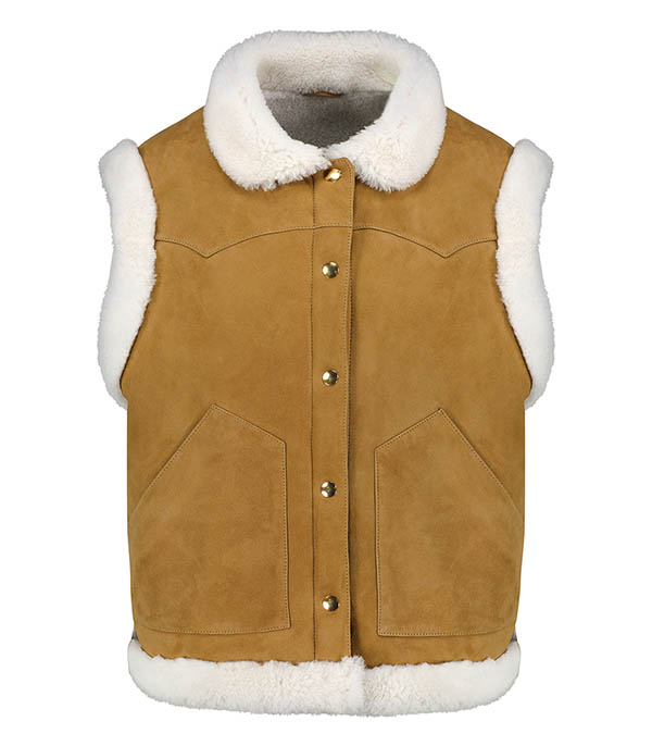 Coney Cognac sleeveless jacket Masscob