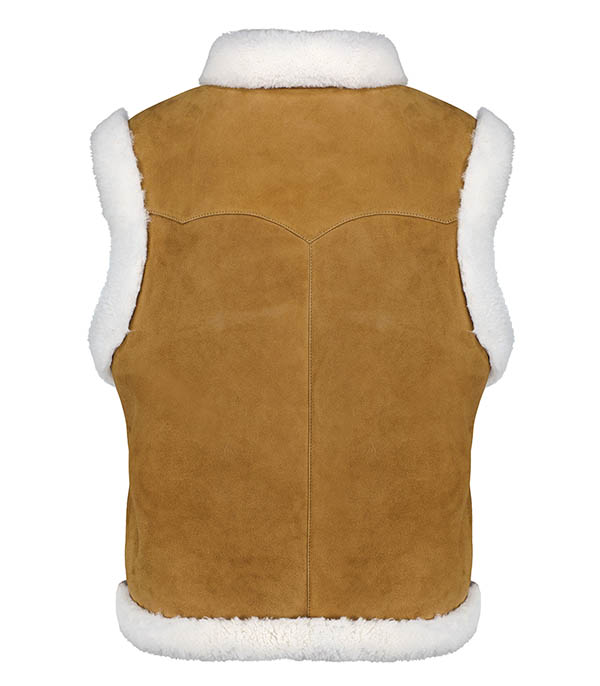 Coney Cognac sleeveless jacket Masscob