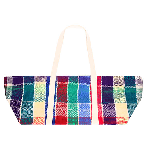 Yoga tote Berber plaid Maud Fourier Paris