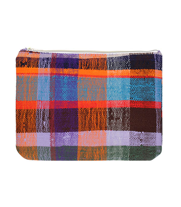 JDB Clutch Bag Tartan Letters Bouclette Maud Fourier Paris