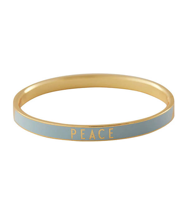 Bracelet Candy Word Peace Light Blue Design Letters