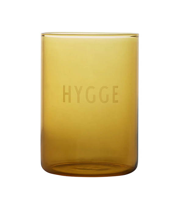 Verre Favorite Drinking Glass Hygge Yellow Design Letters