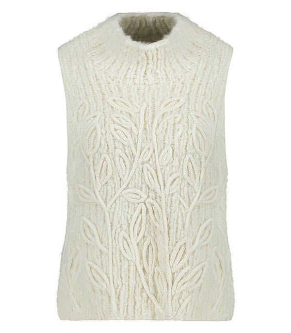 Maya Off White sleeveless sweater Mii