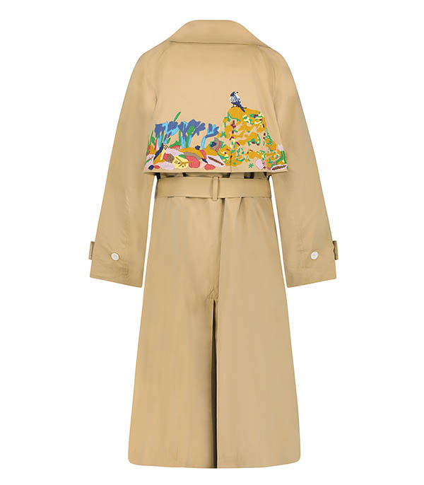 Trench Jenny Hand Embroidered Beige Mii