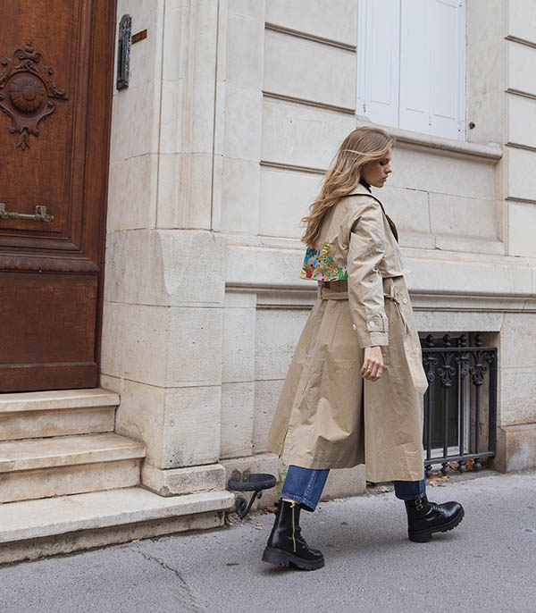 Trench Jenny Hand Embroidered Beige Mii