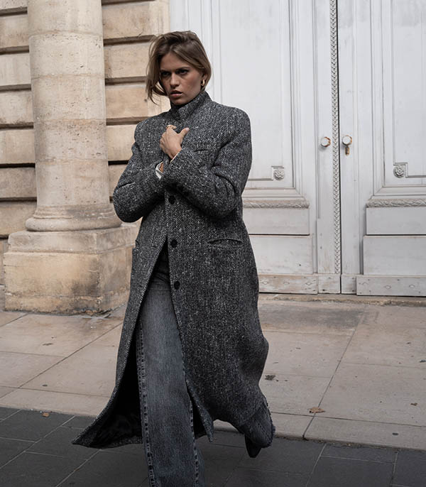 Manteau en laine Baby Alpaga Marlene Grey Mii Manteau en laine Baby Alpaga Marlene Grey Mii