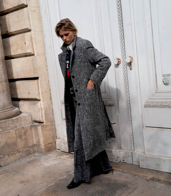Manteau en laine Baby Alpaga Marlene Grey Mii Manteau en laine Baby Alpaga Marlene Grey Mii