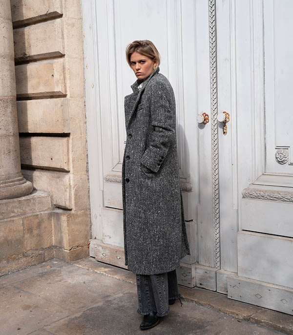 Manteau en laine Baby Alpaga Marlene Grey Mii Manteau en laine Baby Alpaga Marlene Grey Mii