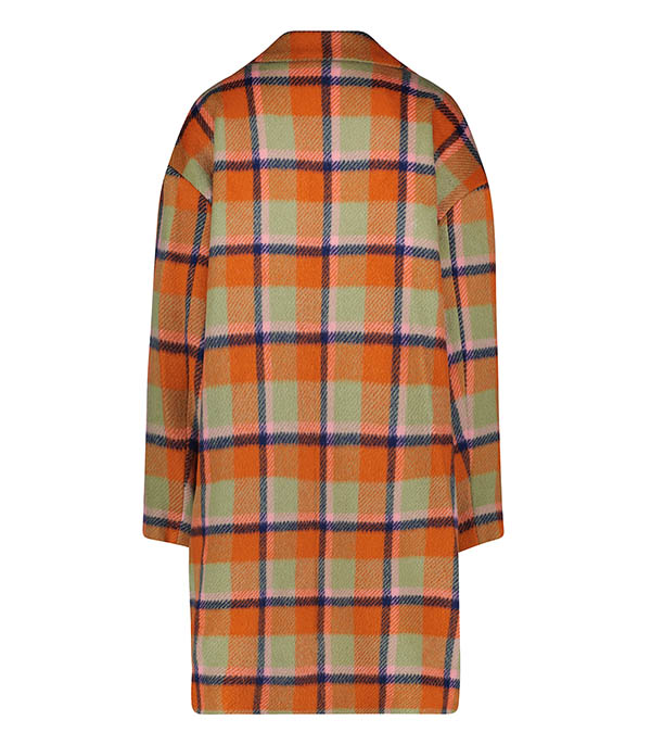 Mohair Milou Orange plaid coat Mii