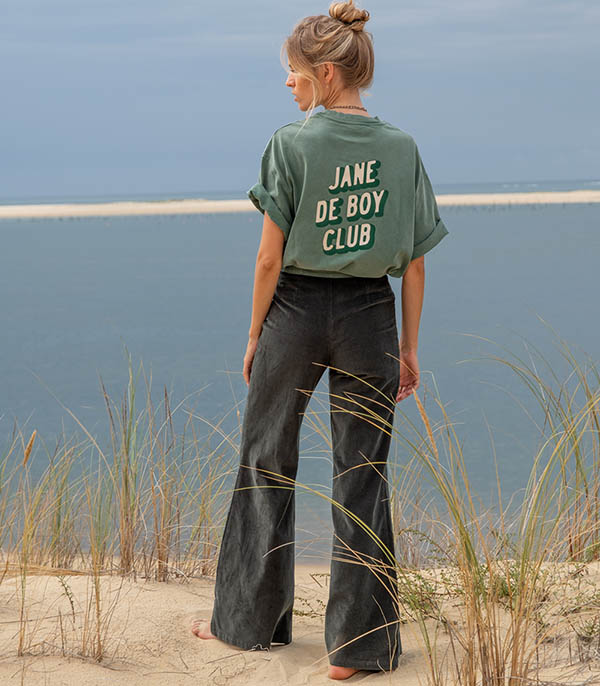 Luigi Green Two-tone Velvet Trousers La Treille Maison Ensoleillée