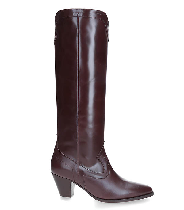 Smooth leather Dakota boots Chocolat Socque Paris