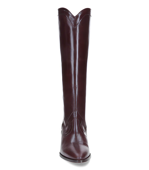 Smooth leather Dakota boots Chocolat Socque Paris