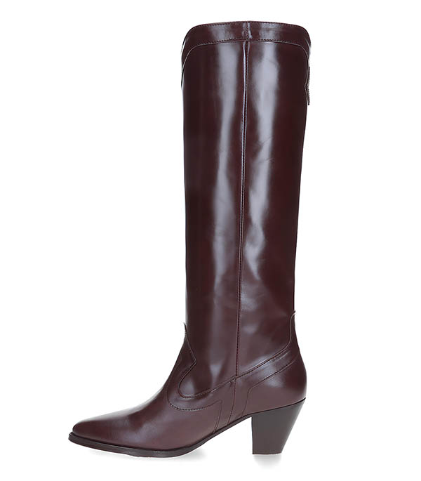 Smooth leather Dakota boots Chocolat Socque Paris