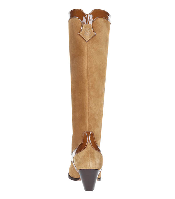 Dakota boots in smooth Camel leather Socque Paris