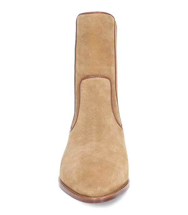 Abbey boots in Camel nubuck Socque Paris